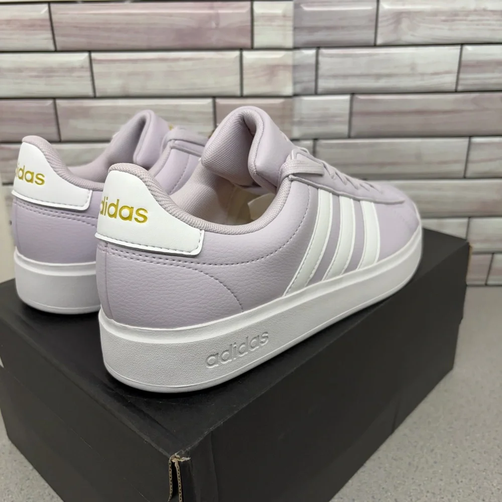 New Adidas Vl Court 2.0 Cloudfoam comfort Purple /White size 8 Women’s - Picture 5 of 9